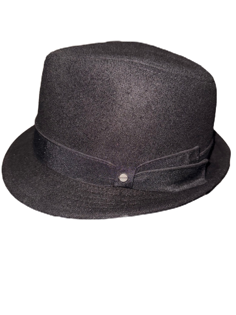 Stetson Trilby Wool Blend Hat Men/Women Large XLarge Black EUC Like New Fedora